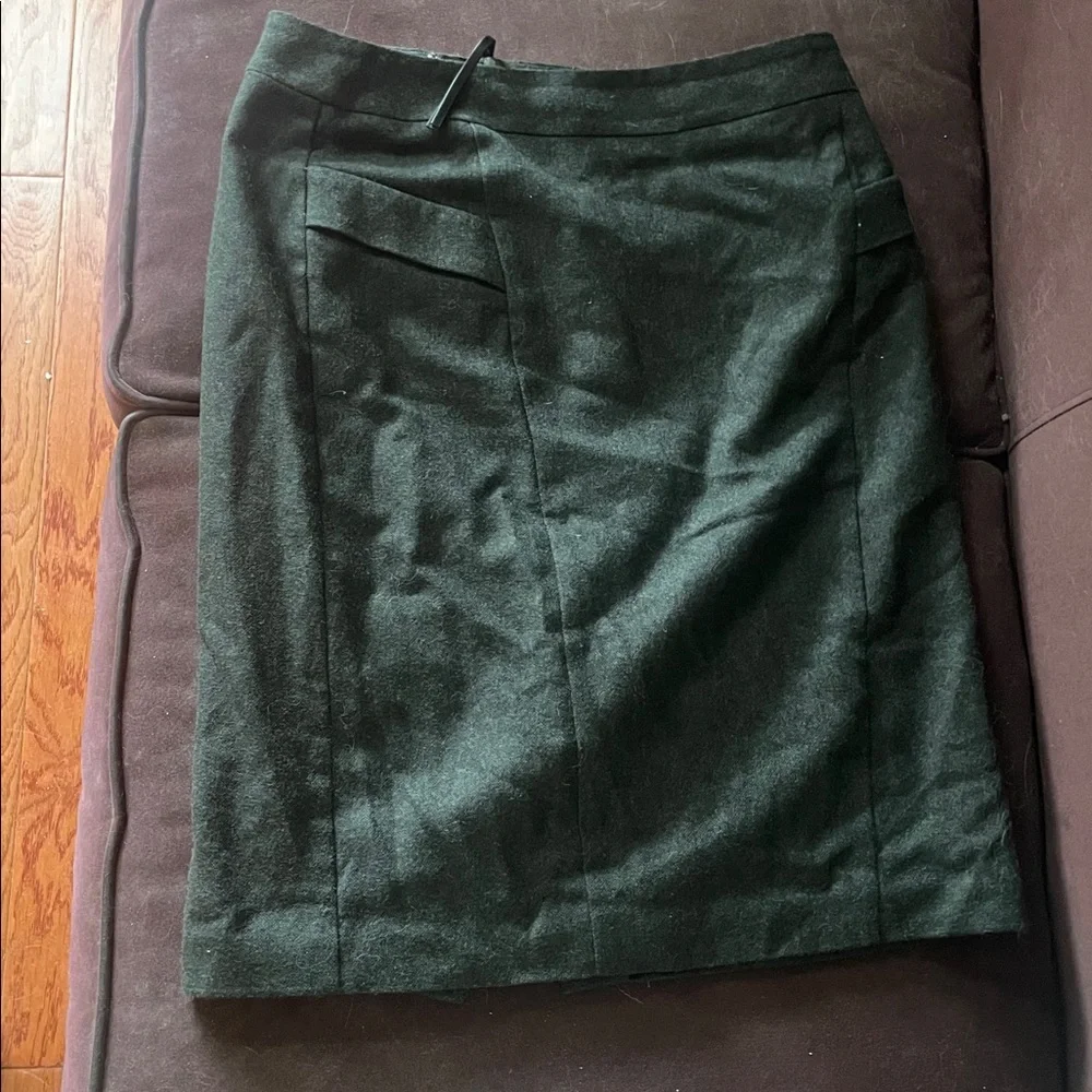 Ann Taylor green wool blend skirt sz 4P